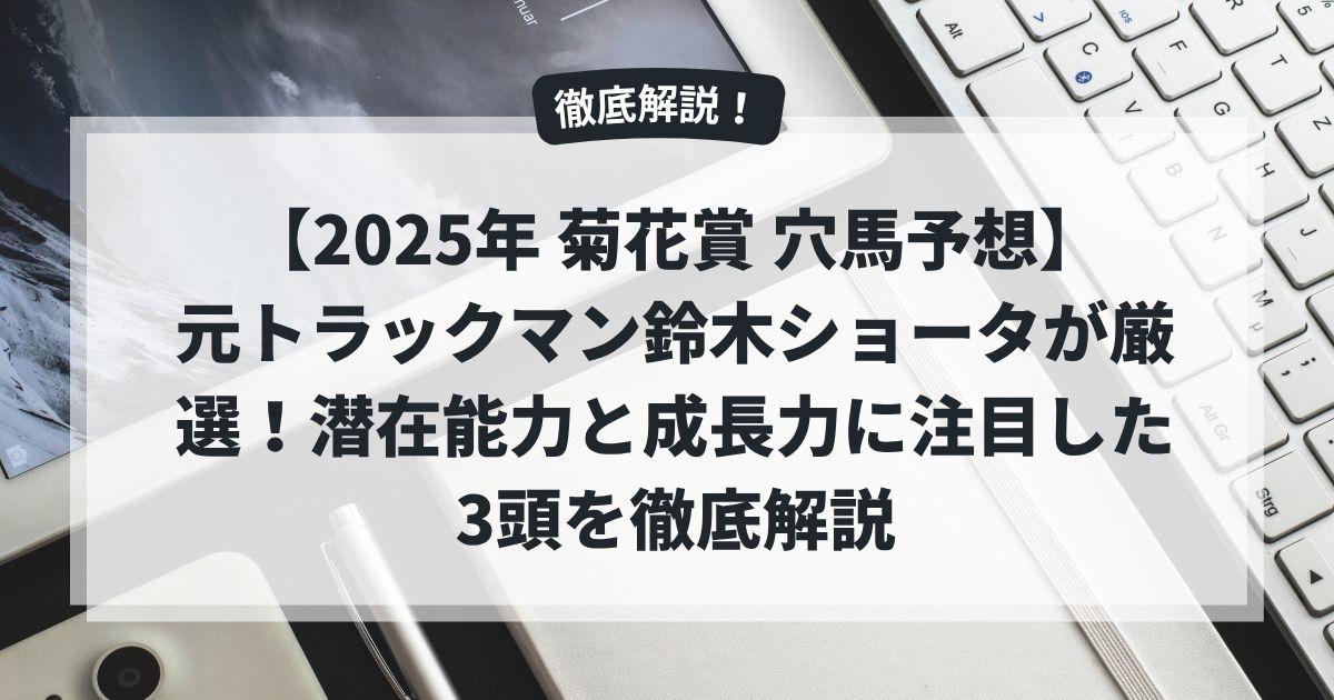 【2025年 菊花賞 穴馬予想】元トラックマン鈴木ショータが厳選！潜在能力と成長力に注目した3頭を徹底解説